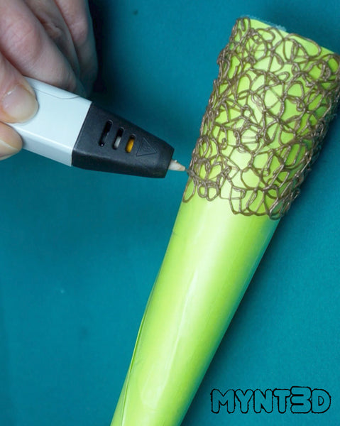 3D printing pen Olympics art craft torch project template can be made into decorations for an Olympics themed party or Halloween costume prop