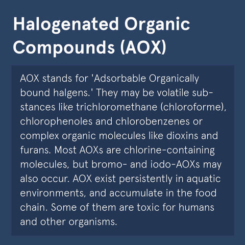 Adsorbable organic halogen compounds (AOX)