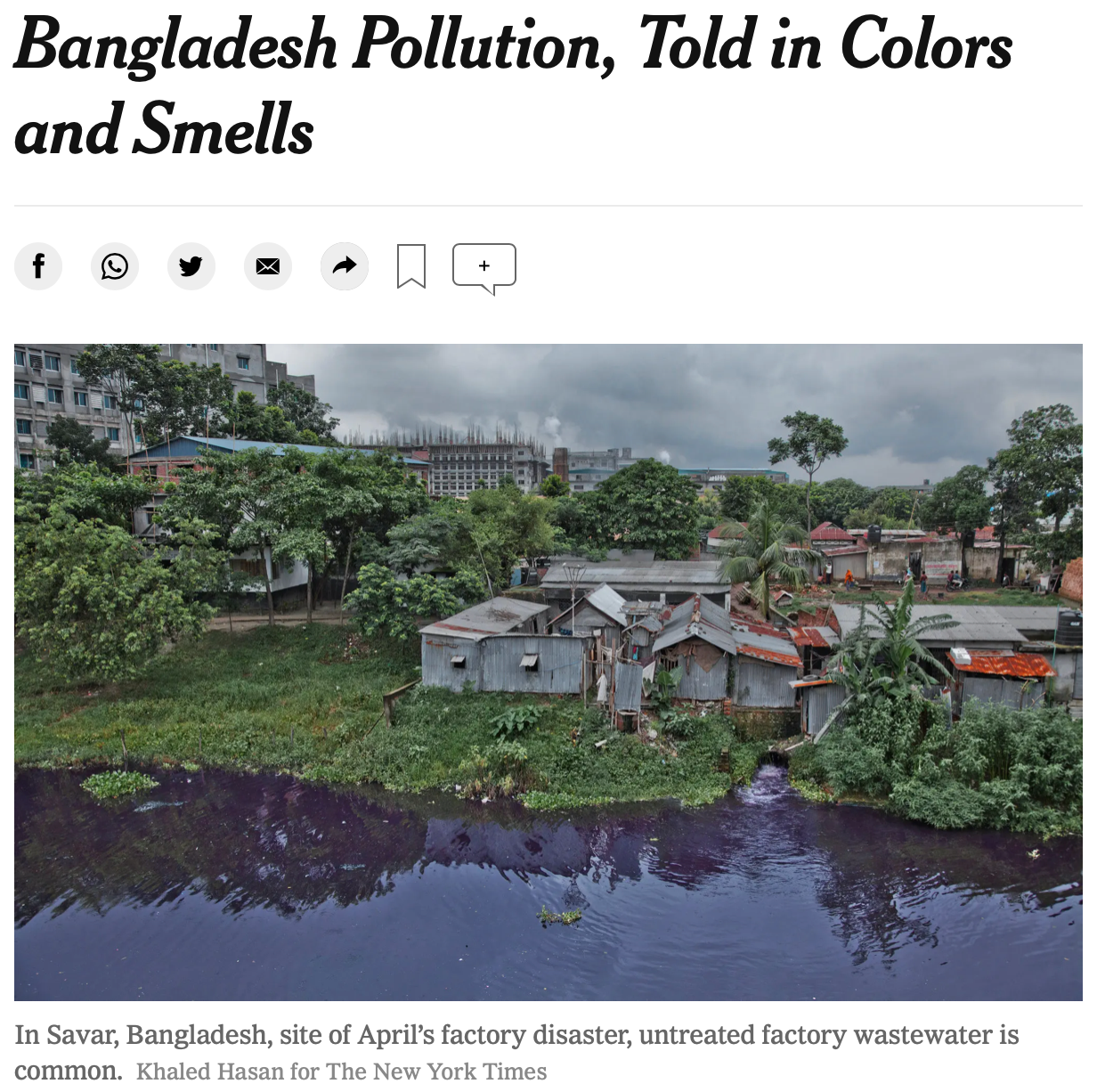 Bangladesh Pollution, Told in Colors and Smells