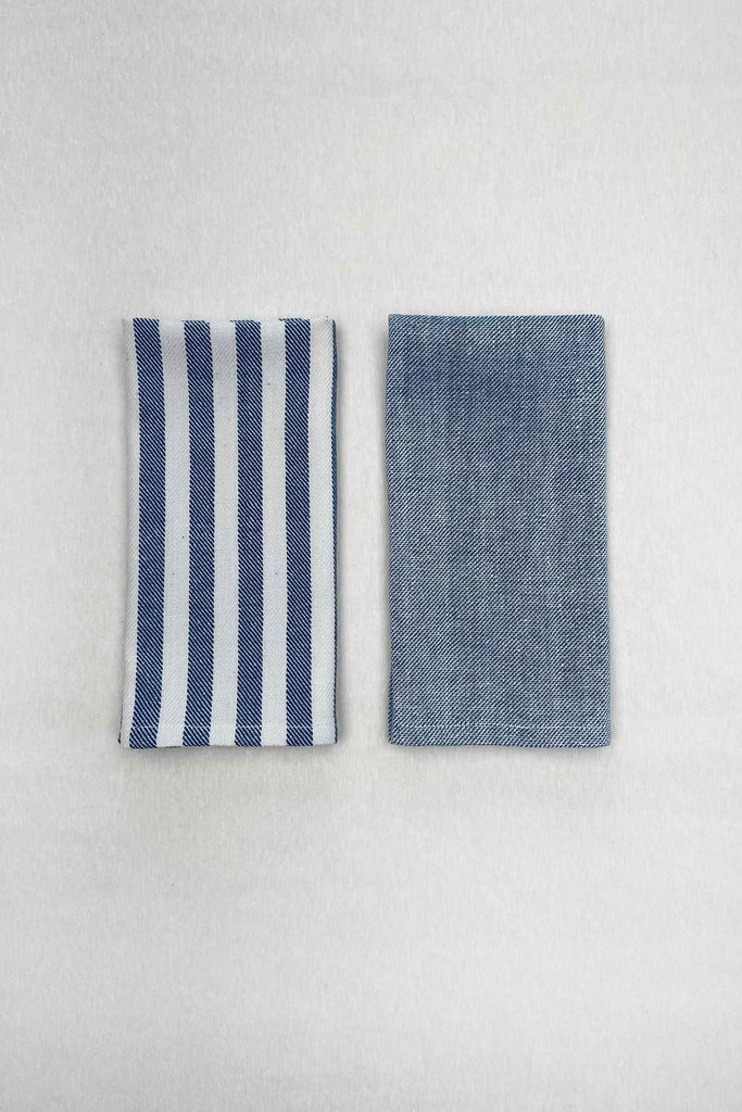 Kitchen Dish Towel - Sana + Stripe Indigo