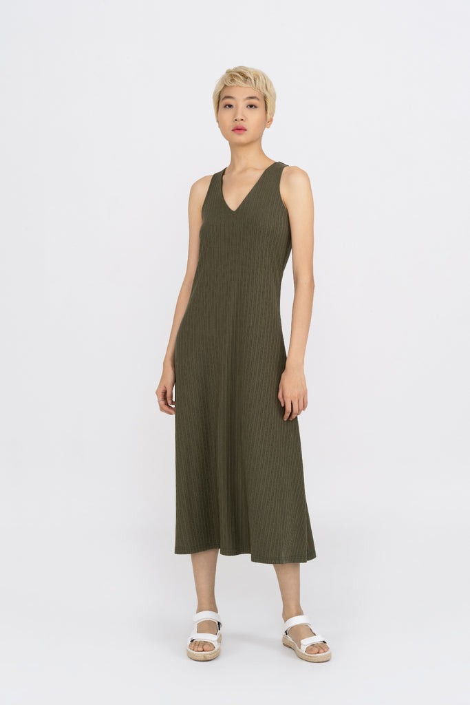 COS + Sleeveless Cotton-Rib Dress