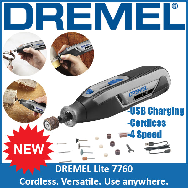Dremel Lite 7760 Cordless Rotary Tool 3.6V Li-Ion with 15