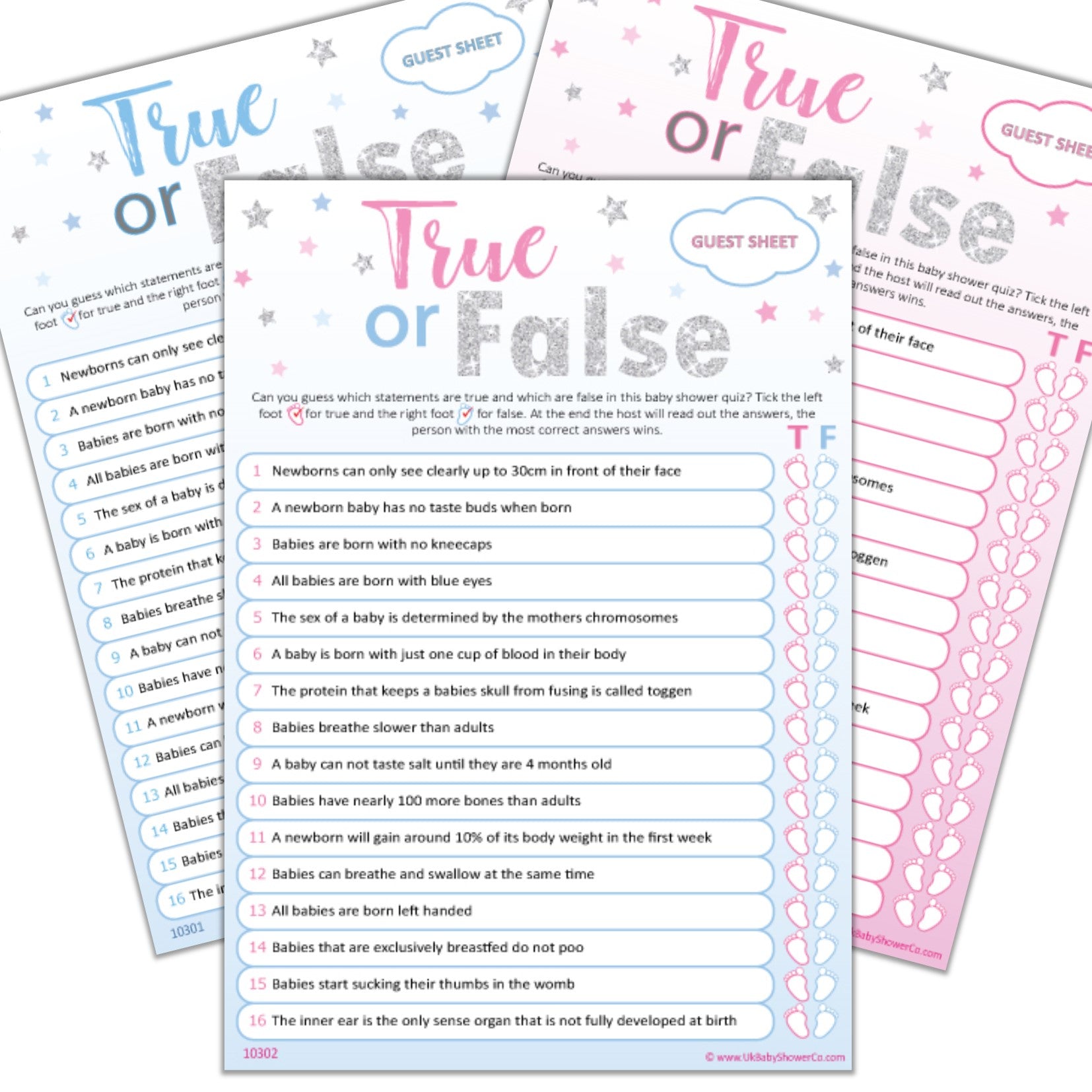 True Or False Party Game Baby Showers And More