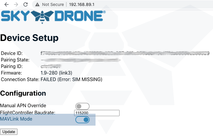 Sky Drone MAVLink Mode