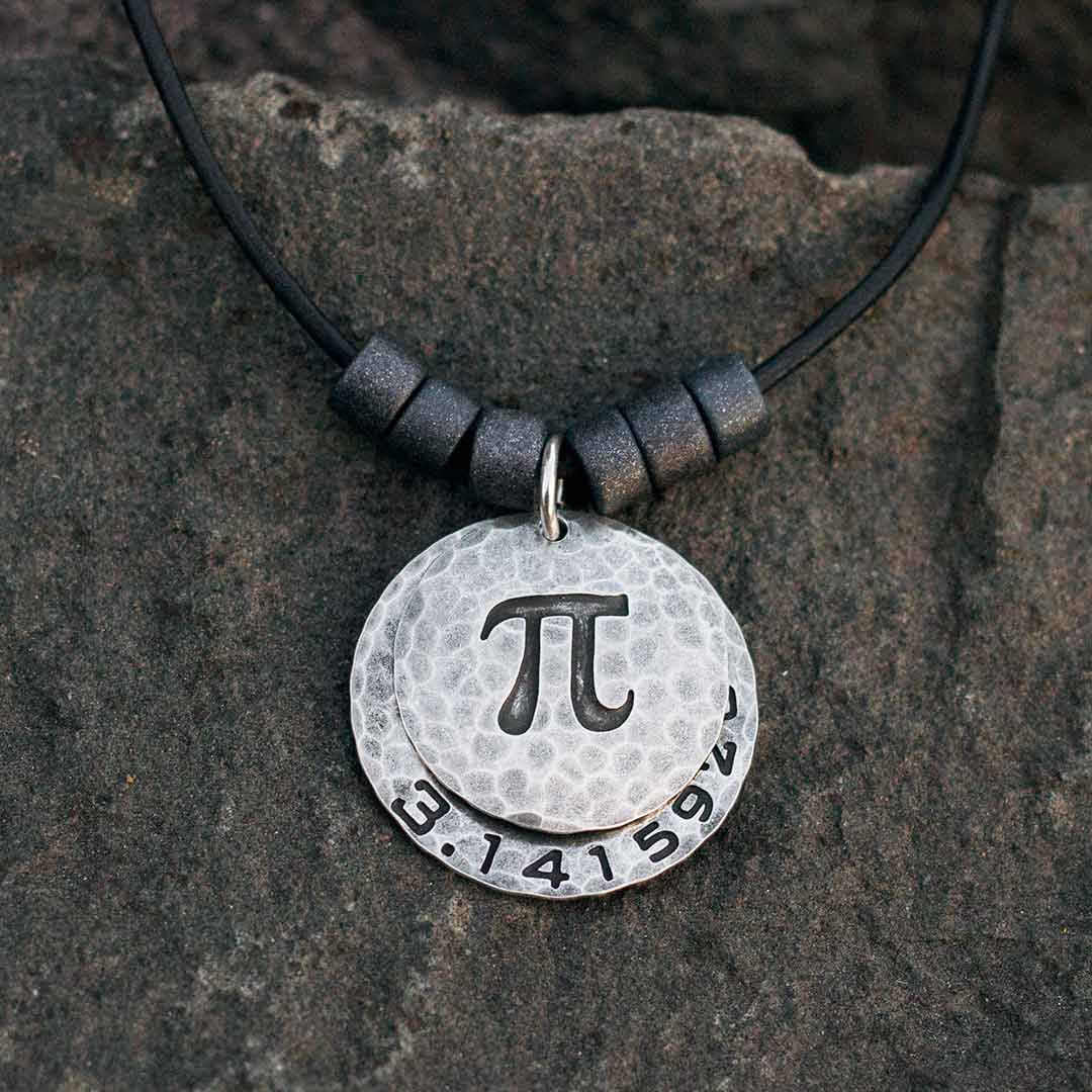 Pi to 35 Decimals Necklace - Silver