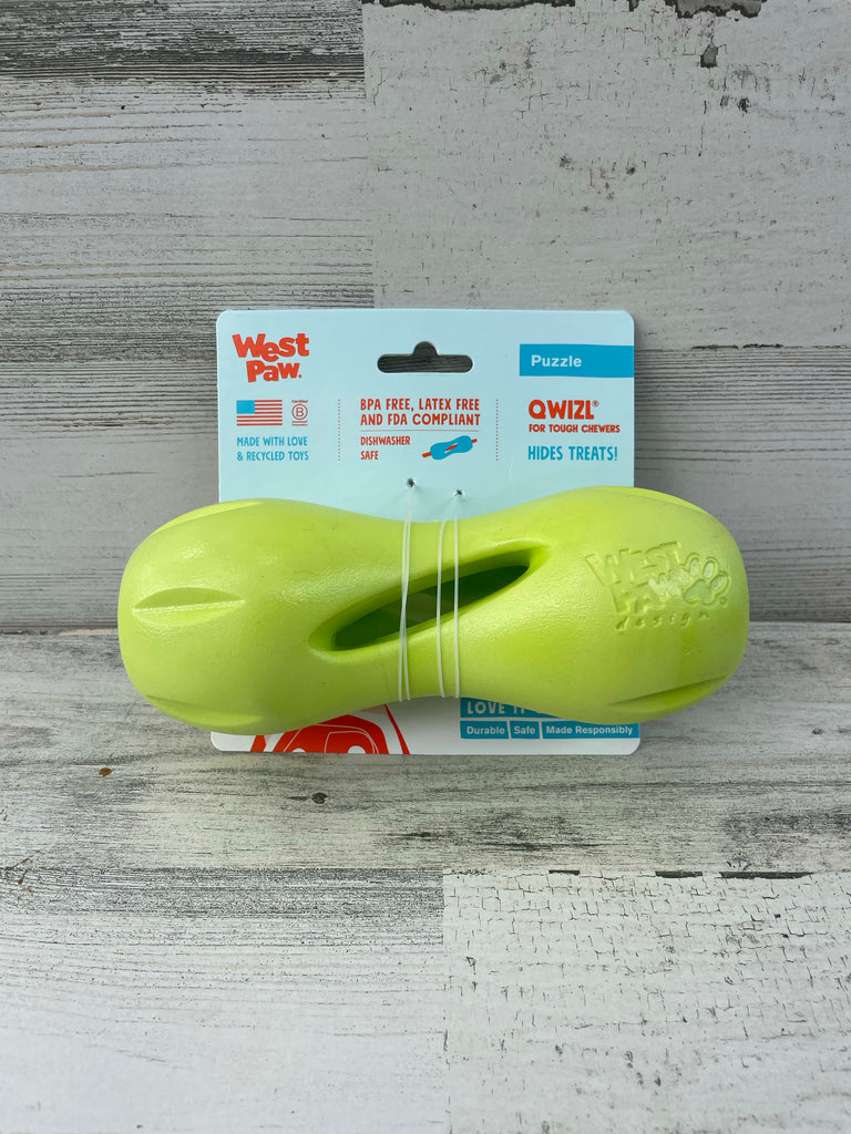 West Paw Qwizl Treat Dispensing dog toy-Small