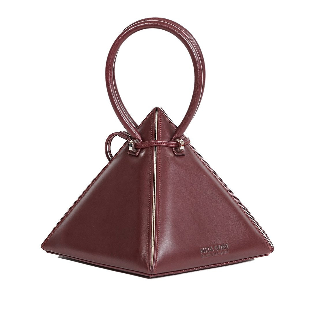 burgundy handbag