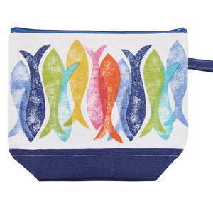 Fiesta Fish Cosmetic Bag - Kate Nelligan - Flat Cosmetic Bag