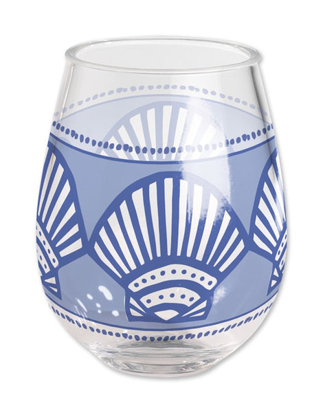 15 Oz Tidepools Acrylic Stemless Wine Glass