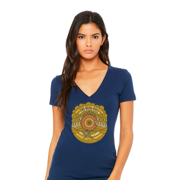 Download Women's Navy V-Neck Shirt - The Real Dill®