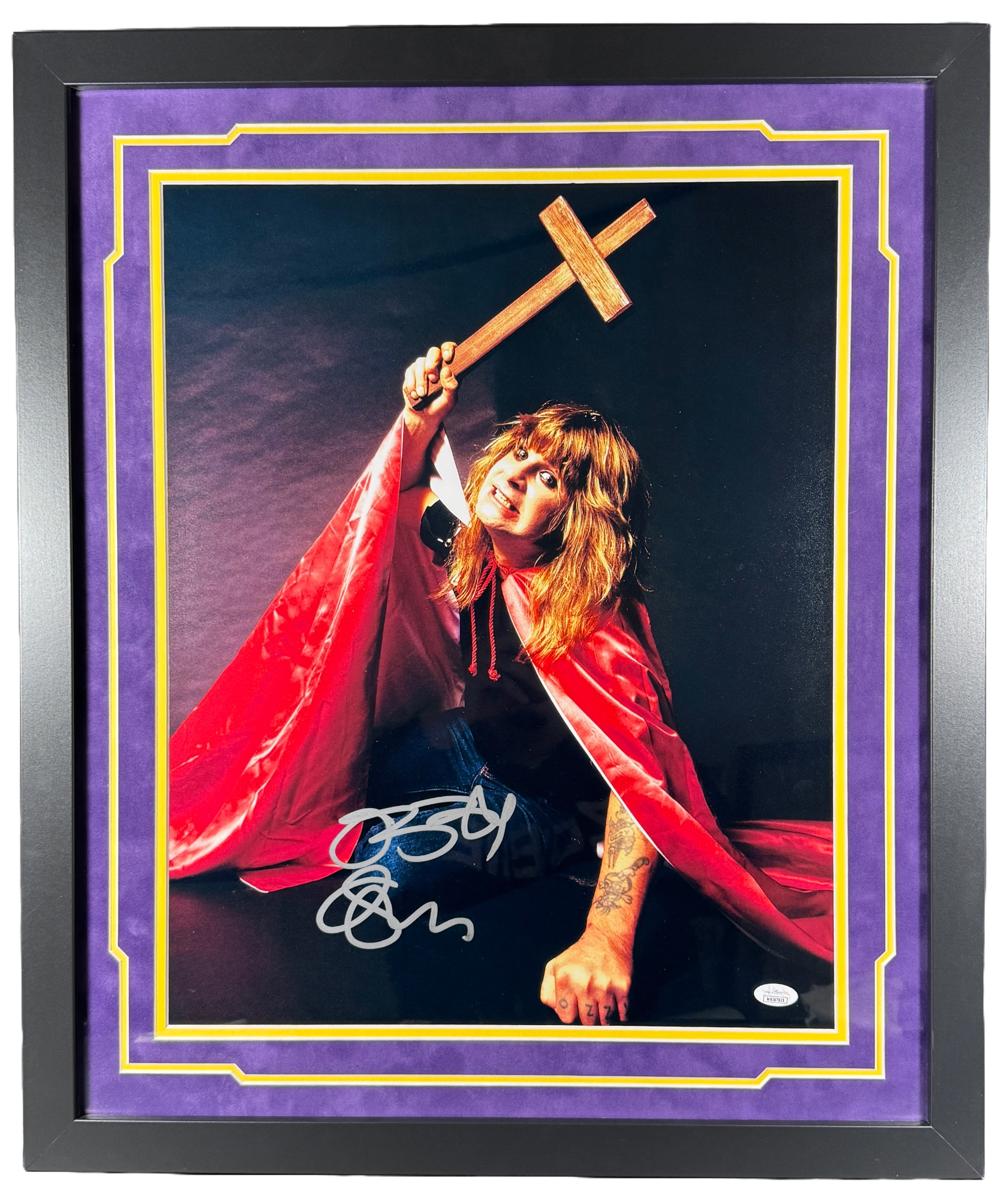 Ozzy Osbourne Signed 16x20 Photo Black Sabbath Custom Framed Autographed JSA COA