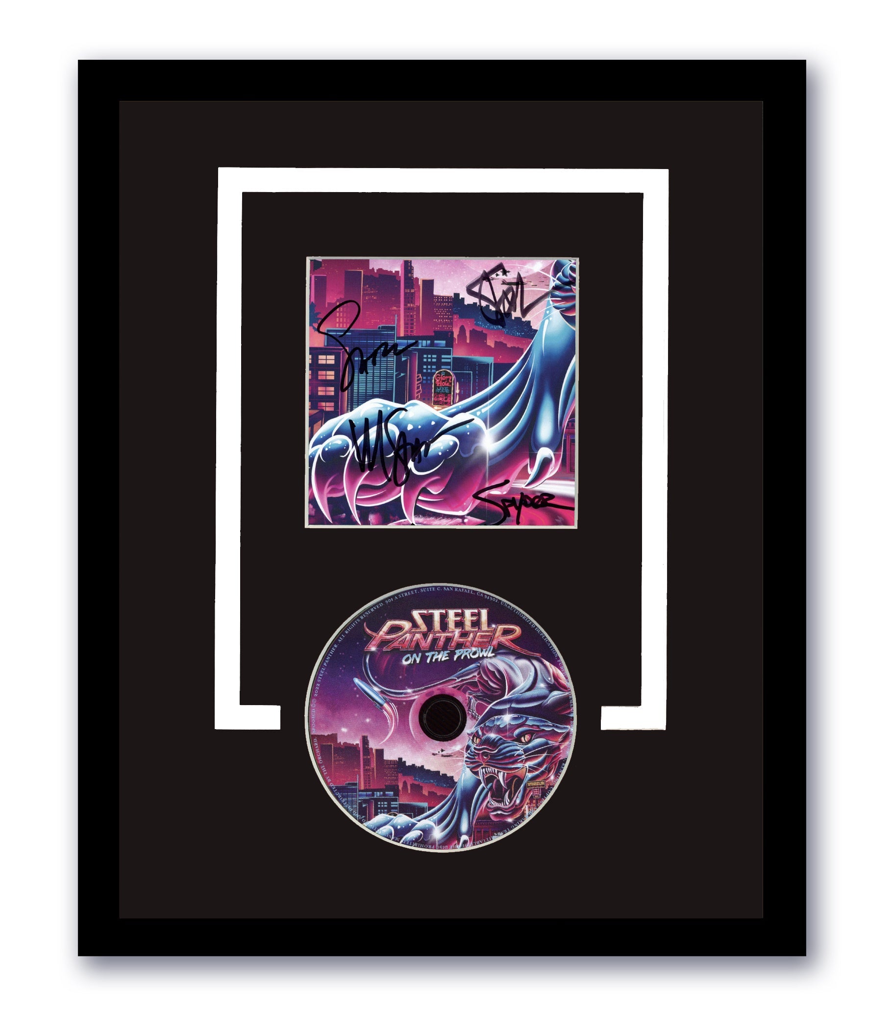 Steel Panther Signed 11x14 Custom Framed CD Photo On The Prowl Autographed ACOA
