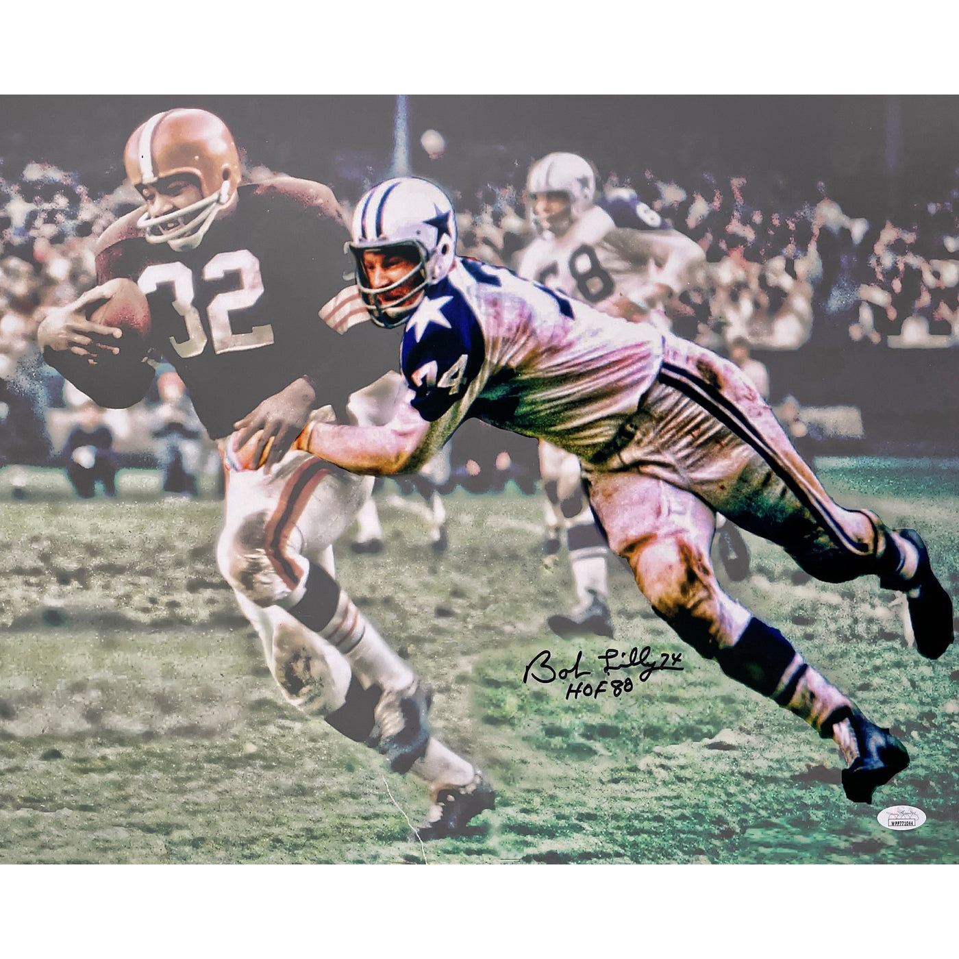 Bob Lilly Autograph 16x20 Photo Dallas Cowboys HOF Signed JSA COA