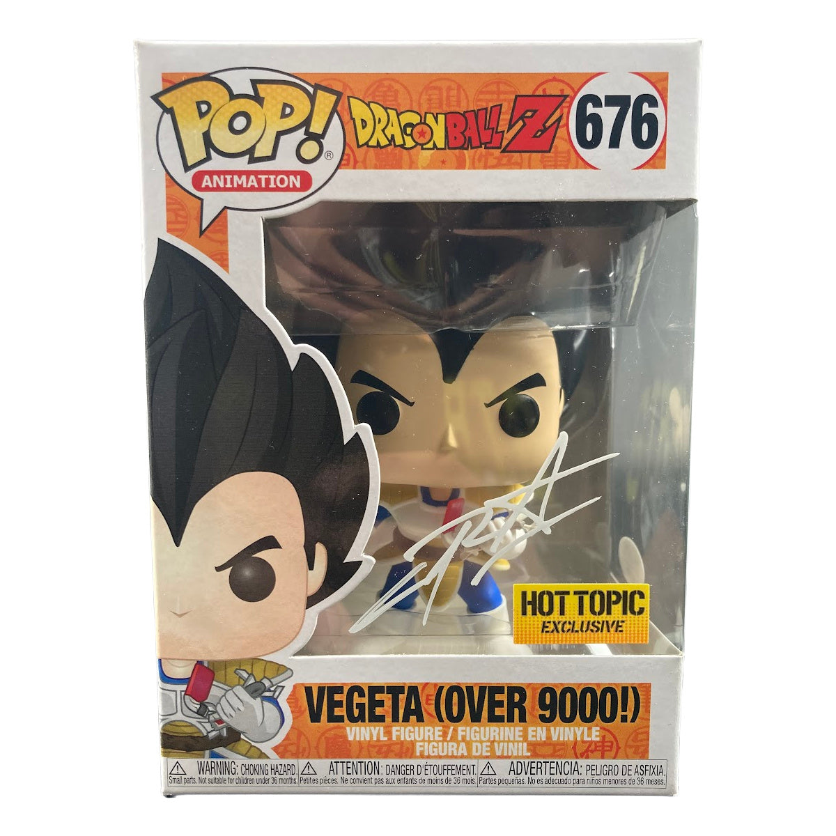 Christopher Sabat Signed Funko Pop Dragon Ball Z Vegeta Over 9000 Auto Zobie Productions 