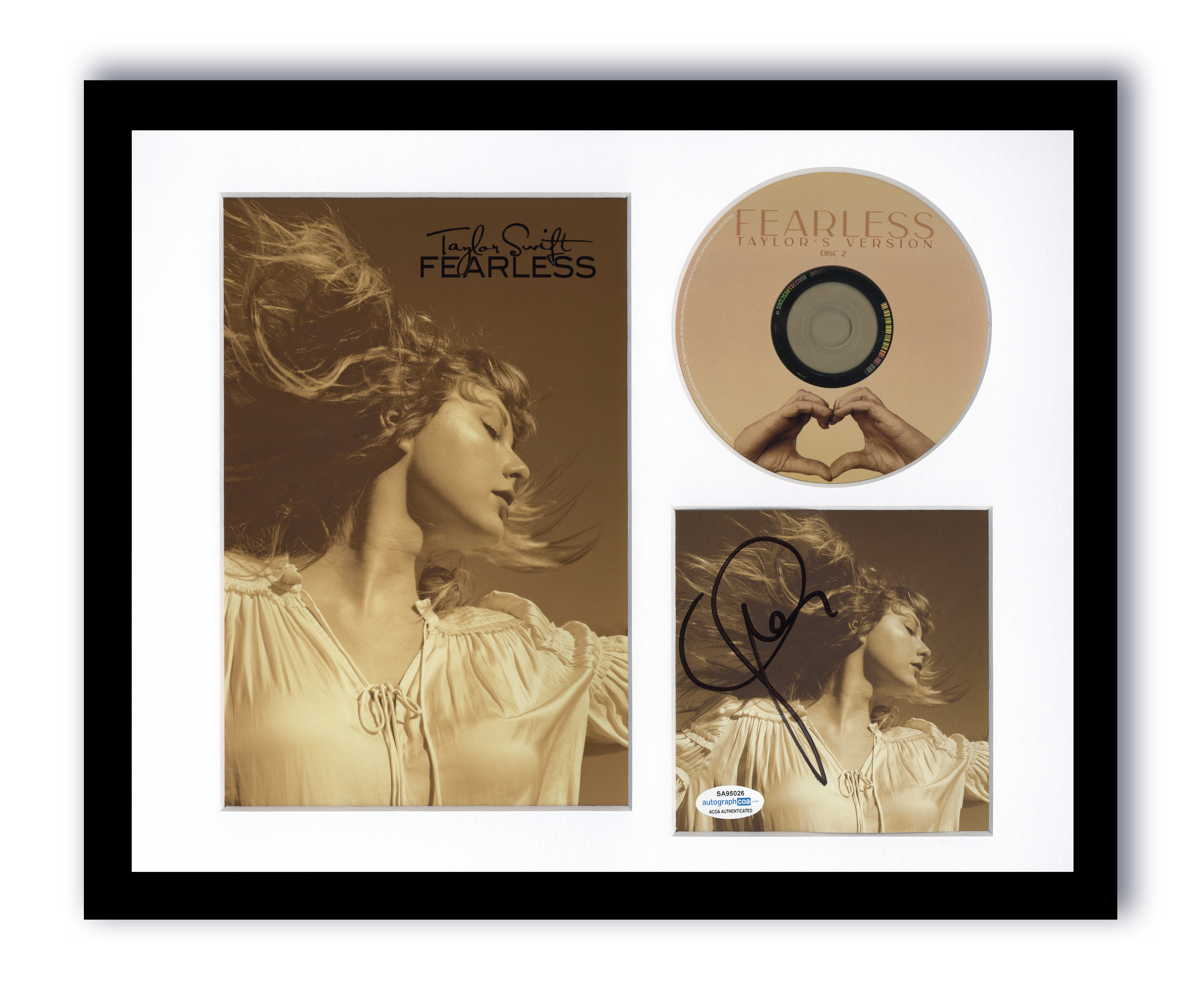 Taylor Swift Autographed Signed 11x14 Custom Framed CD Photo Fearless ACOA - 第 1/1 張圖片