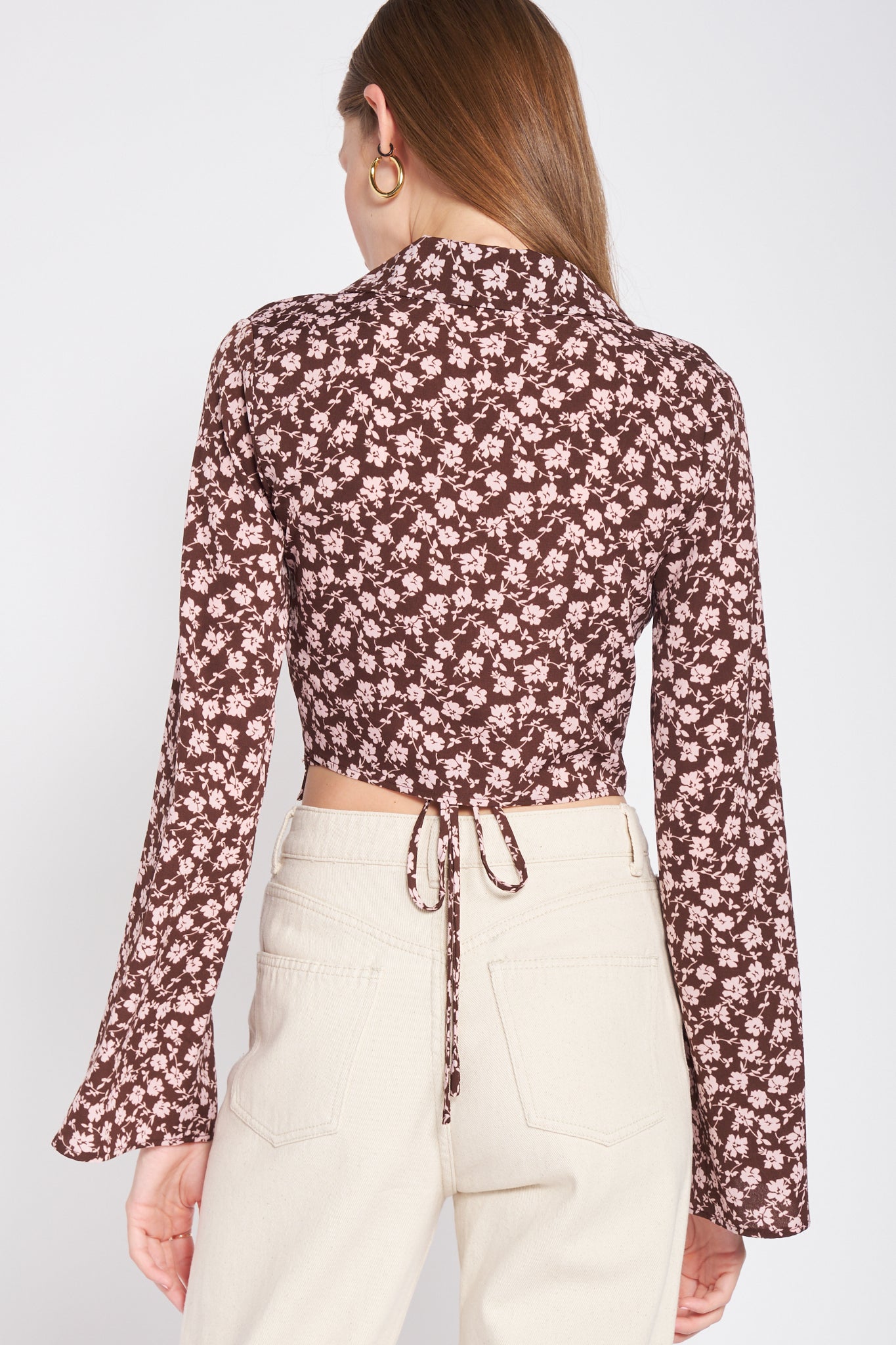 Sienna Cropped Wrap Blouse