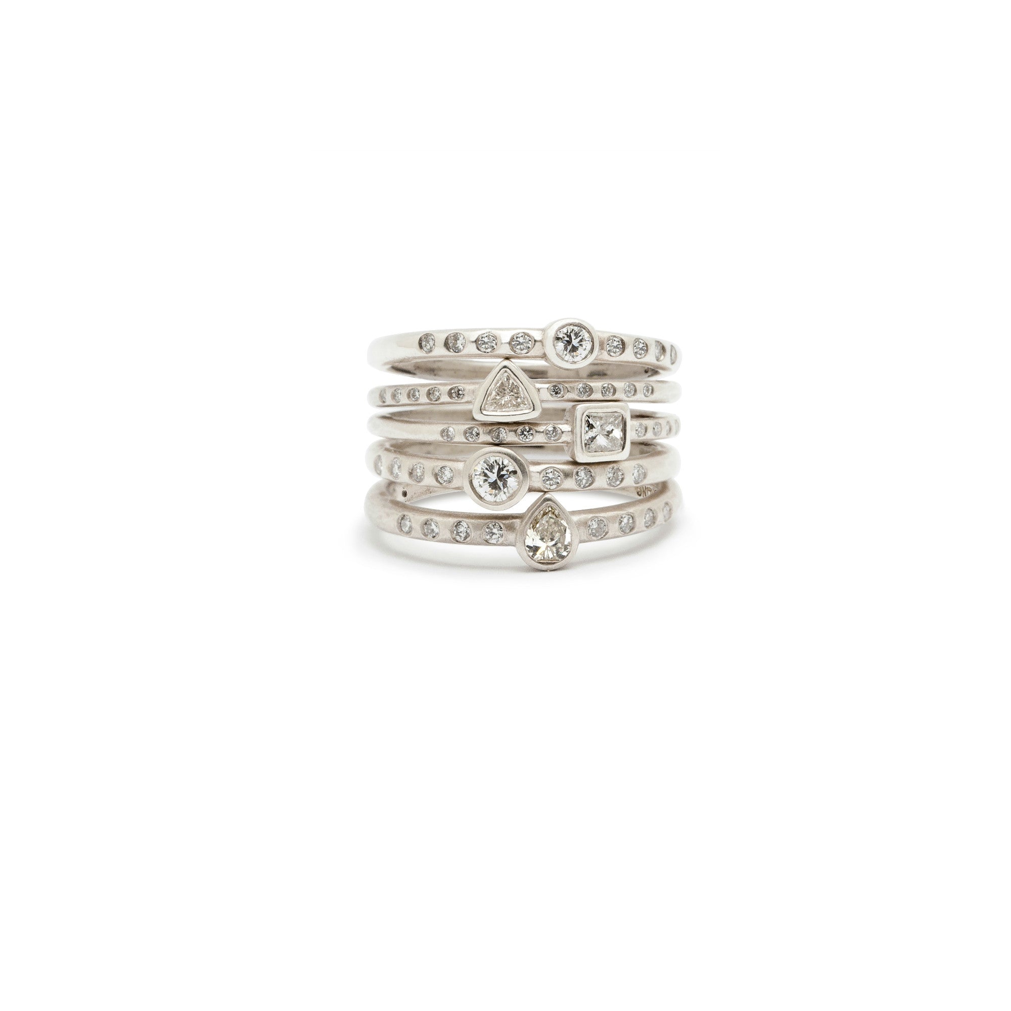 Amalfi Silver Stack Rings