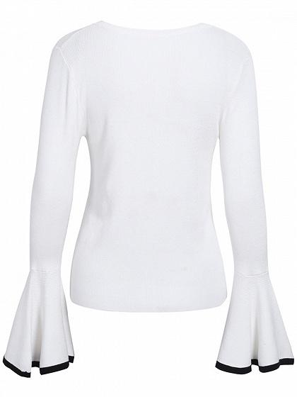 White Flare Sleeve Knit Sweater – chiclookcloset