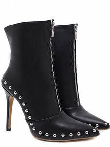 pointed toe heeled ankle boots