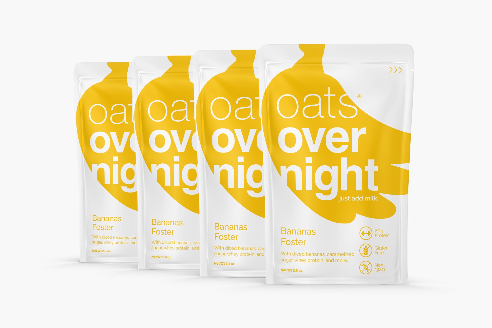 Oats Overnight Peanut Butter Crunch Bottled Shake - Gluten Free, Non-GMO, Vegan Friendly Breakfast Meal Replacement Shake with Powdered Oat Milk.