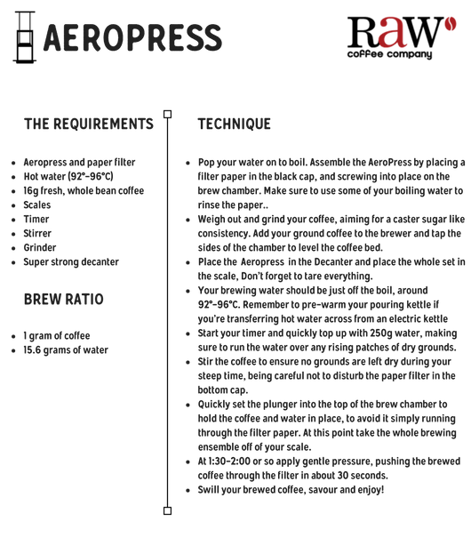 Brewing Methodology Aeropress