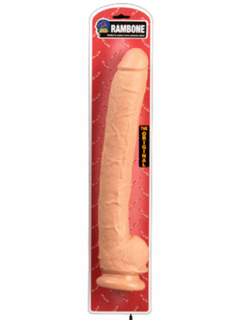 Dick Rambone Cock - Flesh Coloured Dong - 17" Total Length with Suction Cup Base
