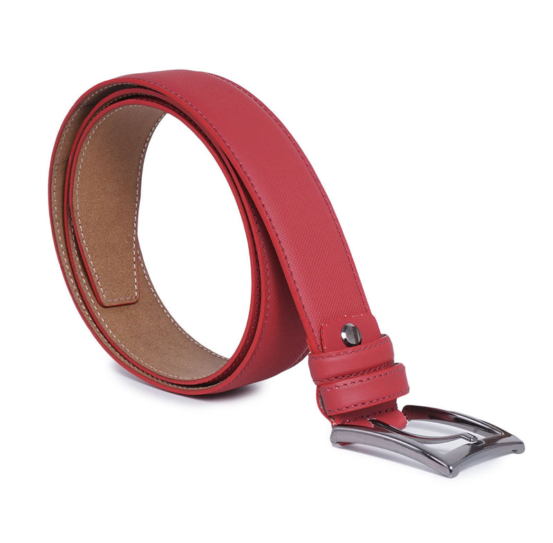 Bogart Man Stitched Textured Leather Belt