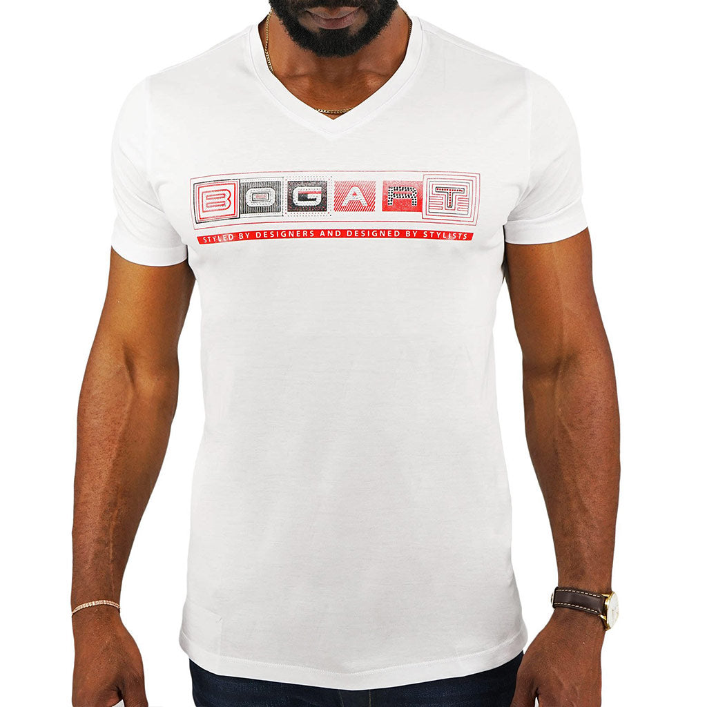 V-Neck Designer T-Shirt - Bogart Man