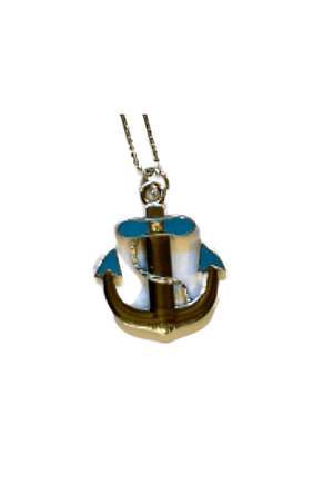 Blue Anchor Necklace