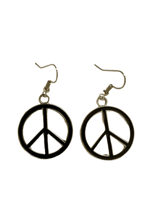 Black Peace Earrings