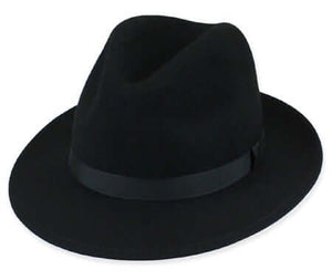 1920's Black Wool-Blend Fedora