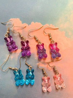Blue Gummy Bear Earrings
