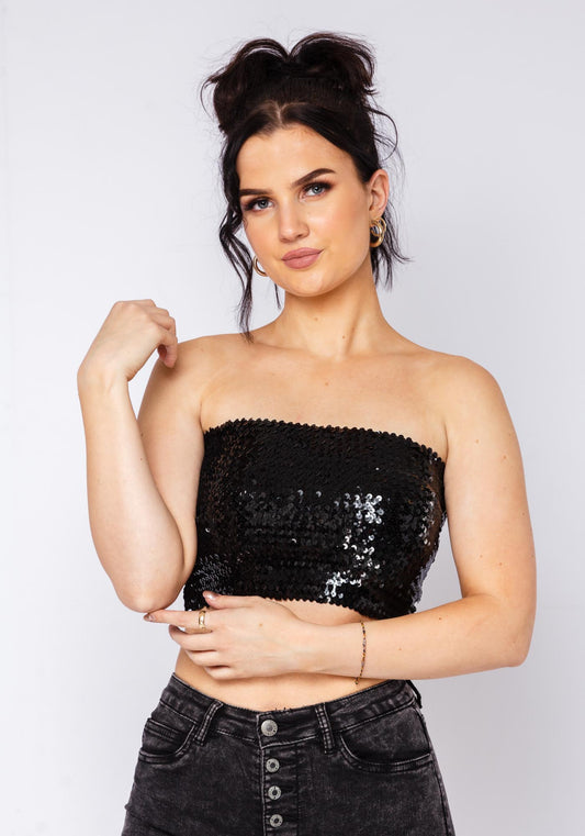 Black Sequin Tank Top Perth