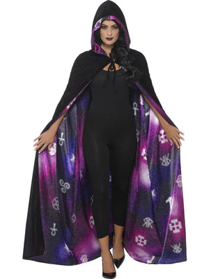 Reversible Purple Ouija Witch Cape