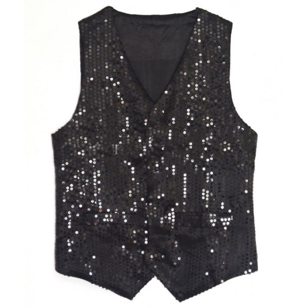 Black Sequin Vest