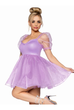 Lavender Organza Babydoll Dress