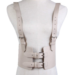 Adjustable PU Leather Chest Harness