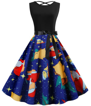 Christmas Bears Vintage Dress