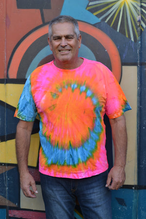 Tie Dye Neon UV Glow T-Shirt