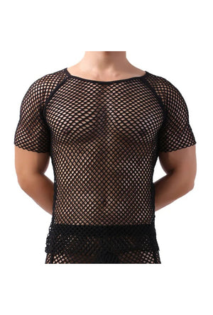 Black Fishnet T-Shirt