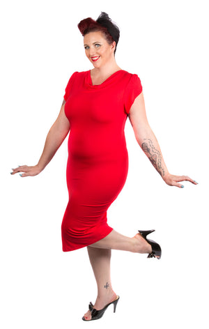 Fiery Red Wiggle Dress