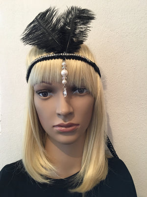 Black Diamonte Gatsby Headband