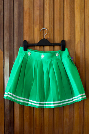 Adjustable Green Cheerleader Skirt