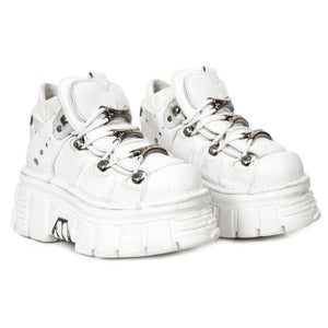 PRE-ORDER M.106-S53 New Rock White Platform Shoes