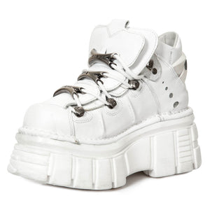 PRE-ORDER M.106-S53 New Rock White Platform Shoes