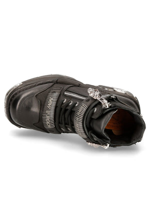 PRE-ORDER M-1065-S1 New Rock Black Platform Shoes