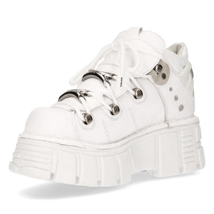 PRE-ORDER M-106N-C27 New Rock White Platform Sneakers