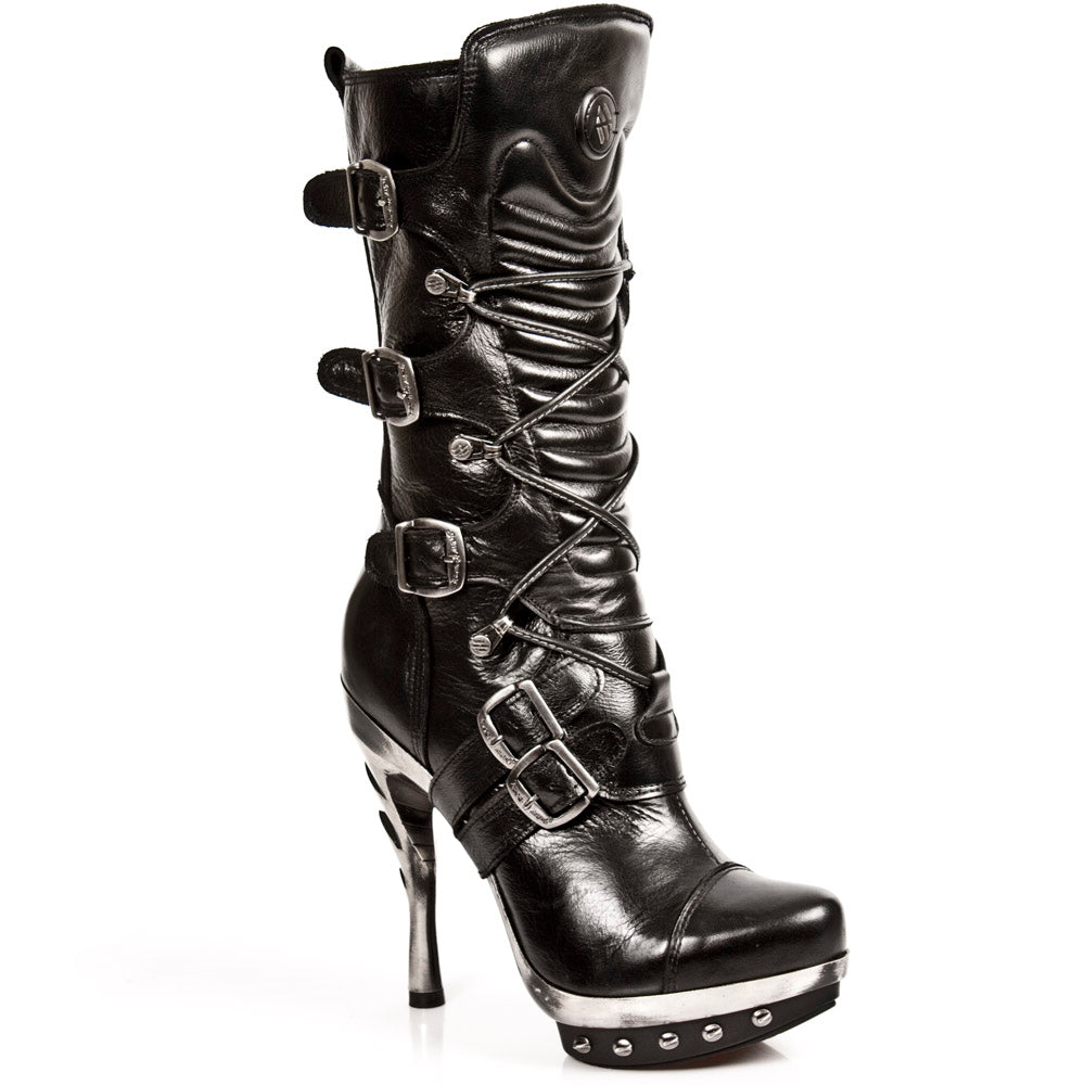 ladies high heel leather boots