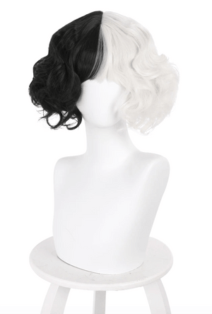 Short Curly Cruella Bob Wig