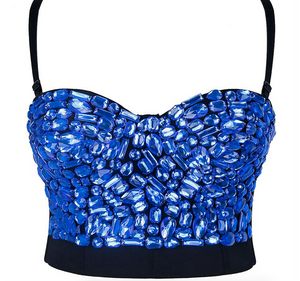 Blue Jewelled Bralette